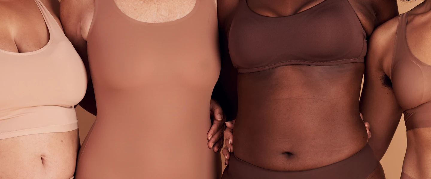 Woman with radiant, healthy skin in soft light